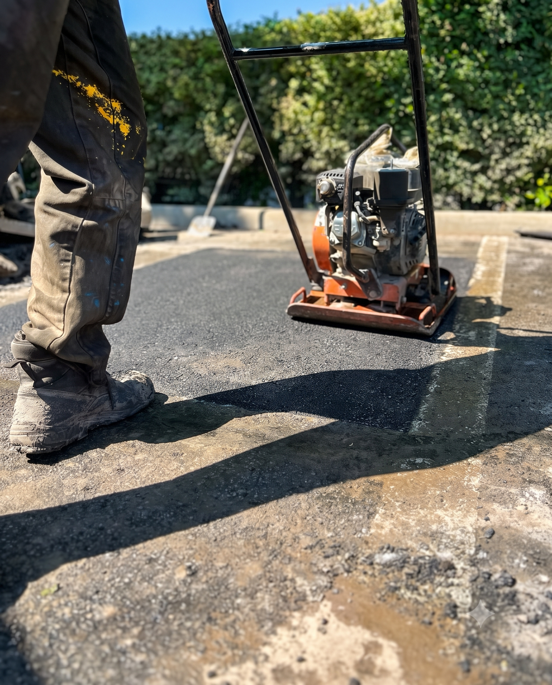 Asphalt patching repair completed by Aura Pave