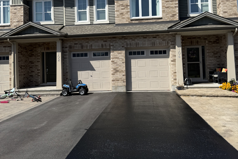 Asphalt driveway restoration work